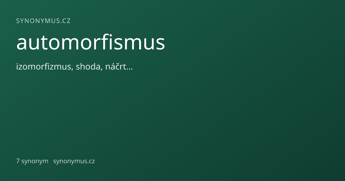 Náhled odkazu: automorfismus