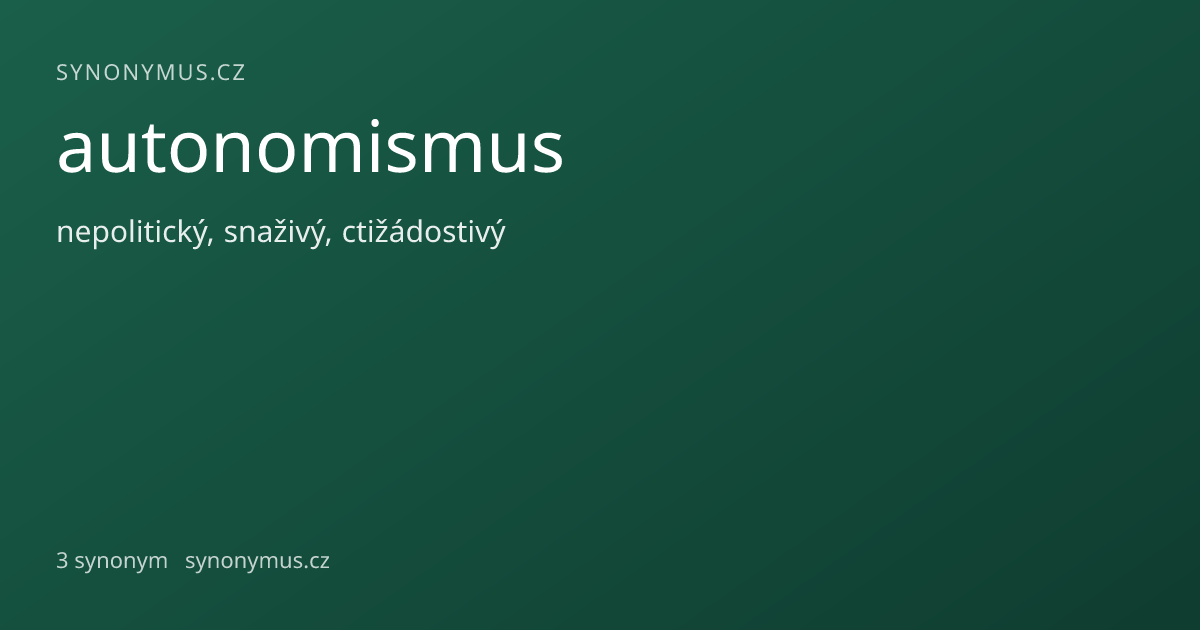 Náhled odkazu: autonomismus