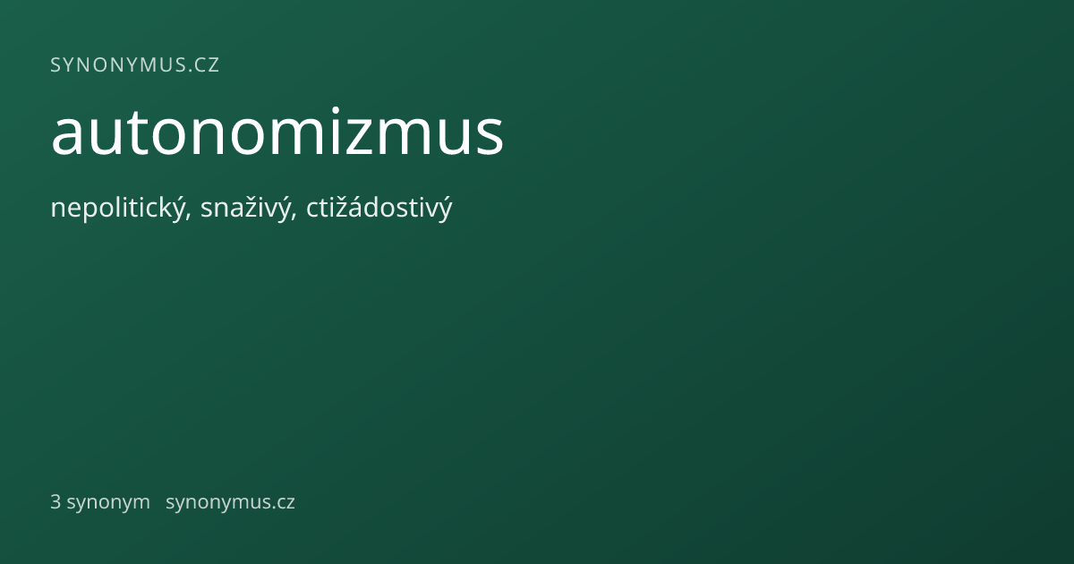 Náhled odkazu: autonomizmus