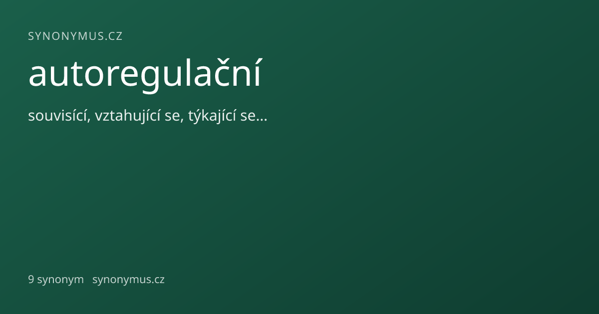 Náhled odkazu: autoregulační