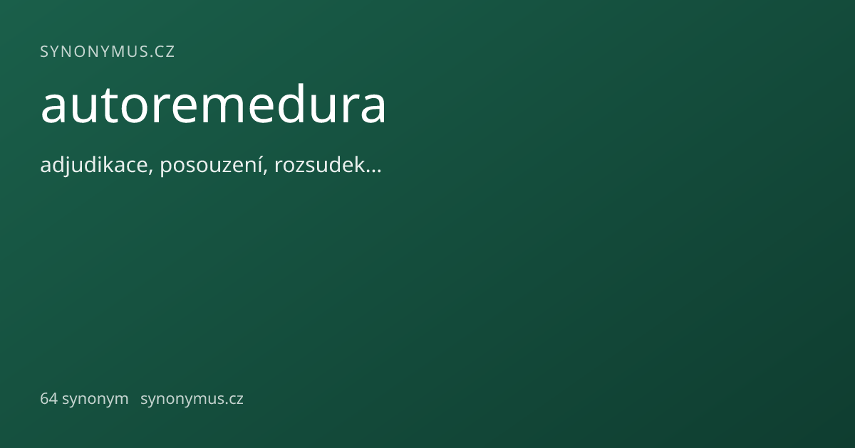 Náhled odkazu: autoremedura