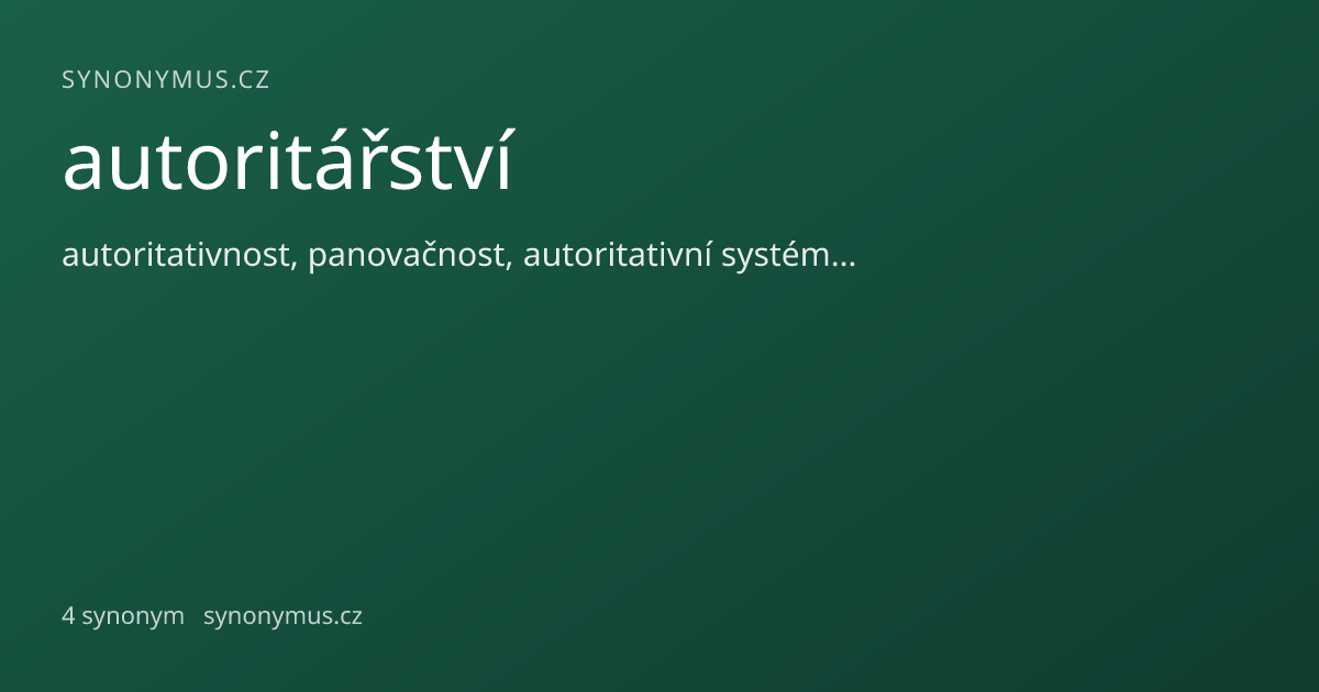 Náhled odkazu: autoritářství