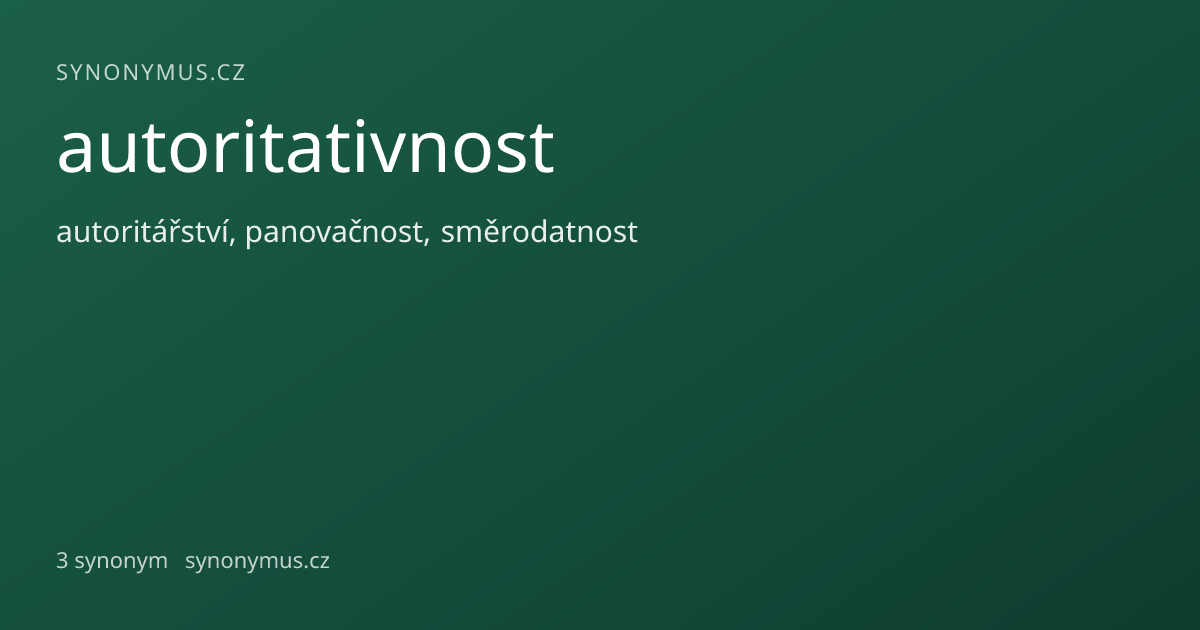 Náhled odkazu: autoritativnost
