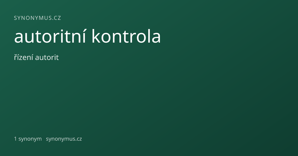Náhled odkazu: autoritní kontrola