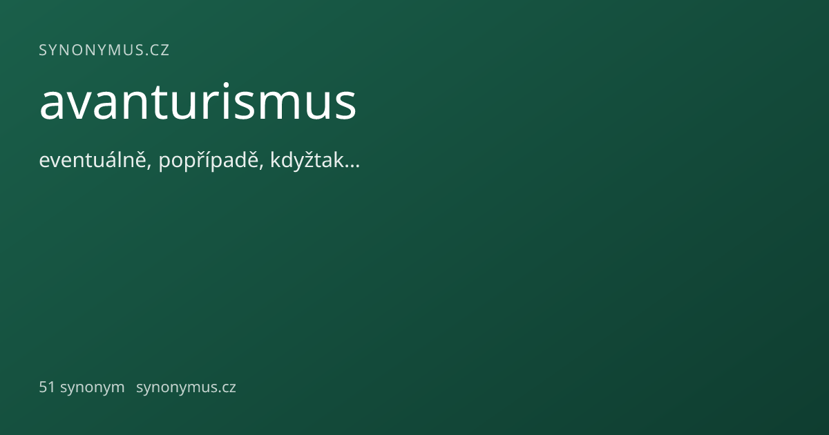 Náhled odkazu: avanturismus