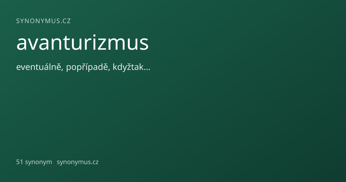 Náhled odkazu: avanturizmus