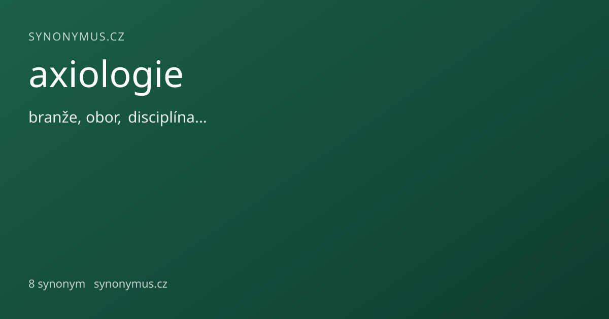 Náhled odkazu: axiologie