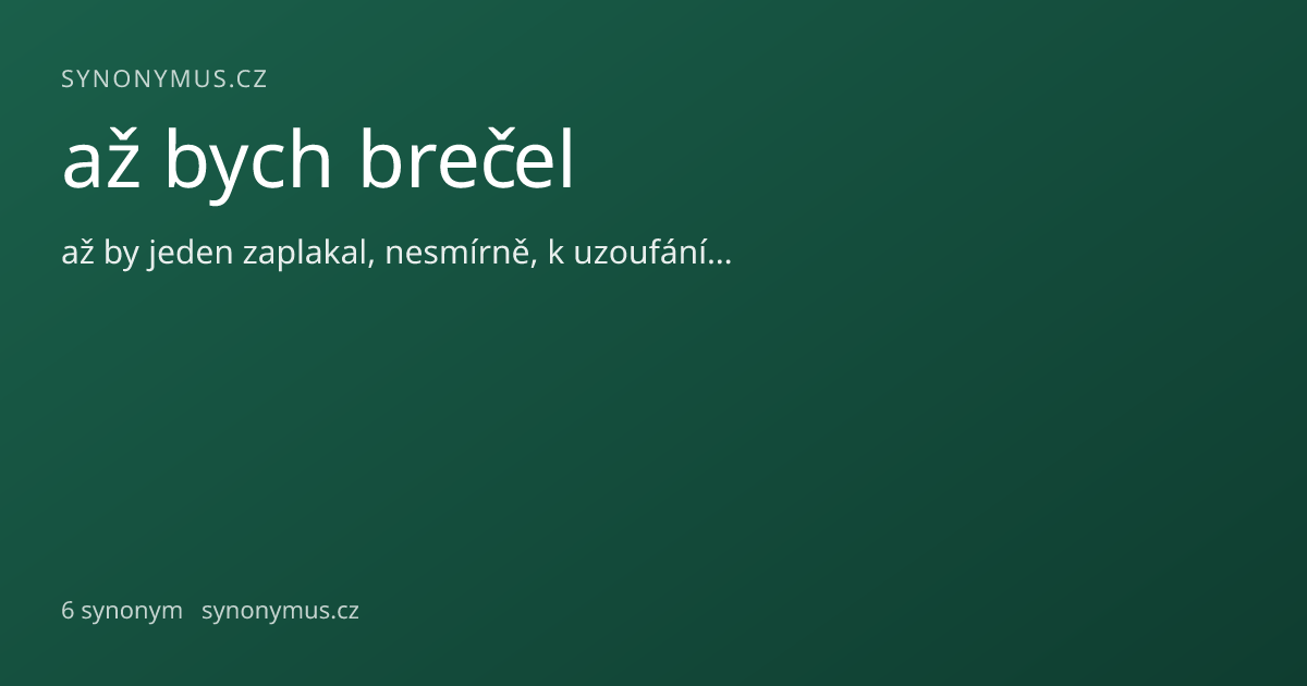 Náhled odkazu: až bych brečel