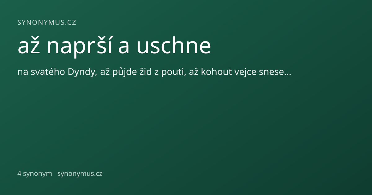 Náhled odkazu: až naprší a uschne
