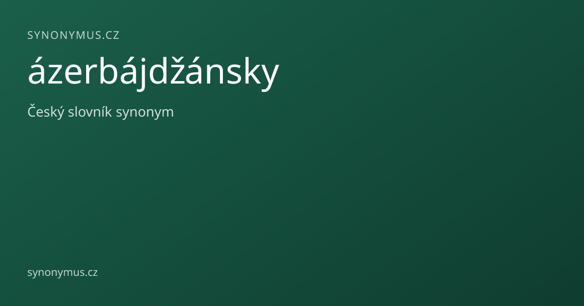 Náhled odkazu: ázerbájdžánsky