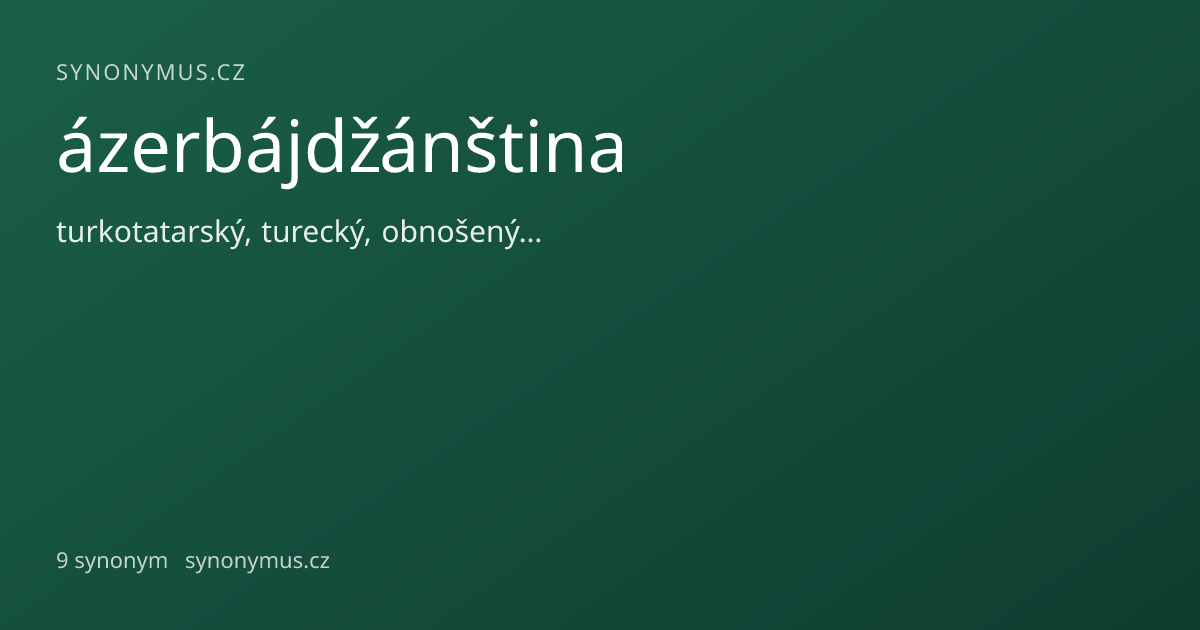 Náhled odkazu: ázerbájdžánština