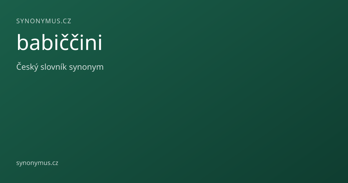 Náhled odkazu: babiččini