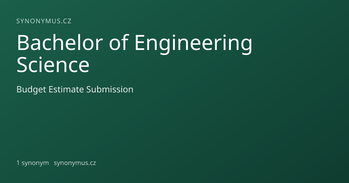 Náhled odkazu: Bachelor of Engineering Science