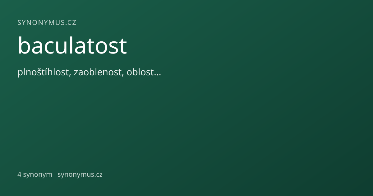 Náhled odkazu: baculatost