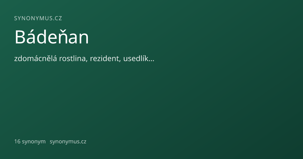 Náhled odkazu: Bádeňan