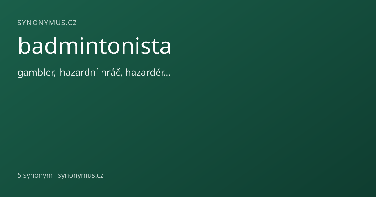 Náhled odkazu: badmintonista
