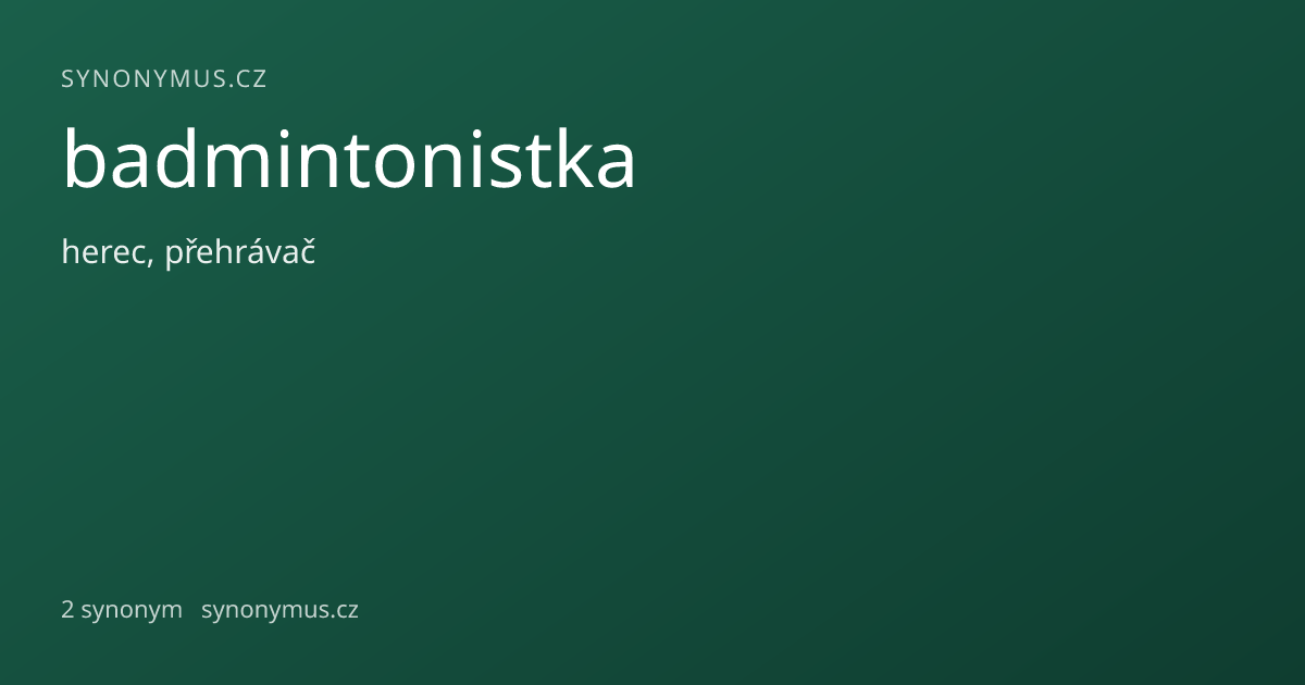 Náhled odkazu: badmintonistka