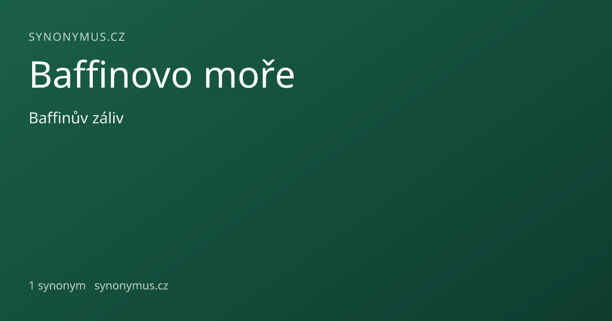 Náhled odkazu: Baffinovo moře
