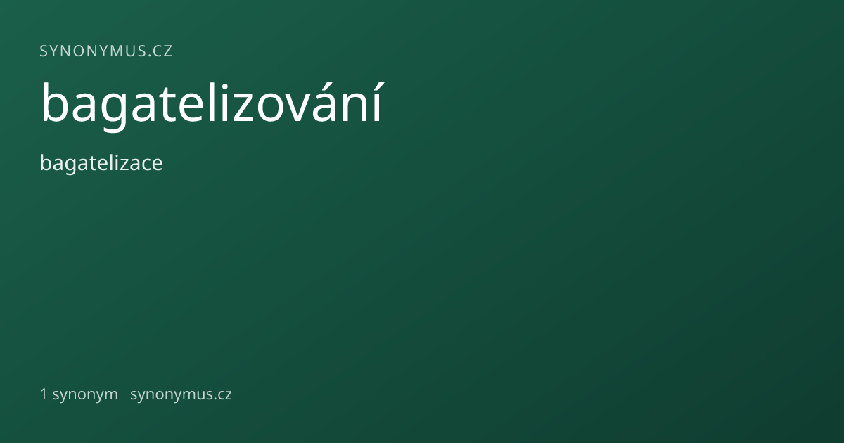 Náhled odkazu: bagatelizování
