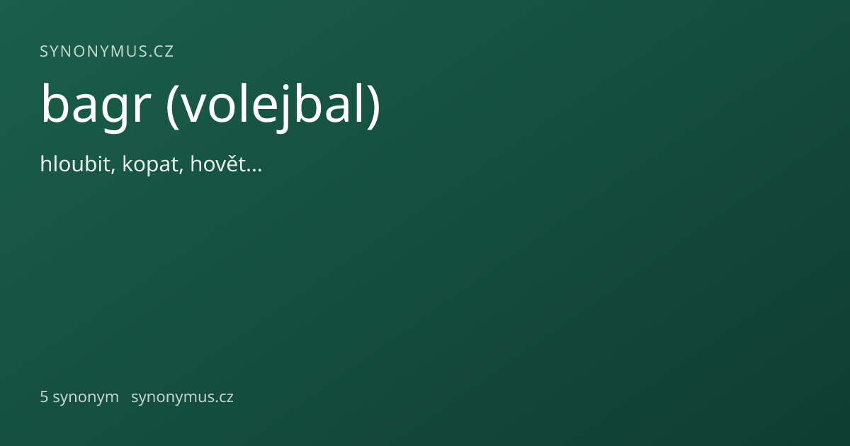 Náhled odkazu: bagr (volejbal)