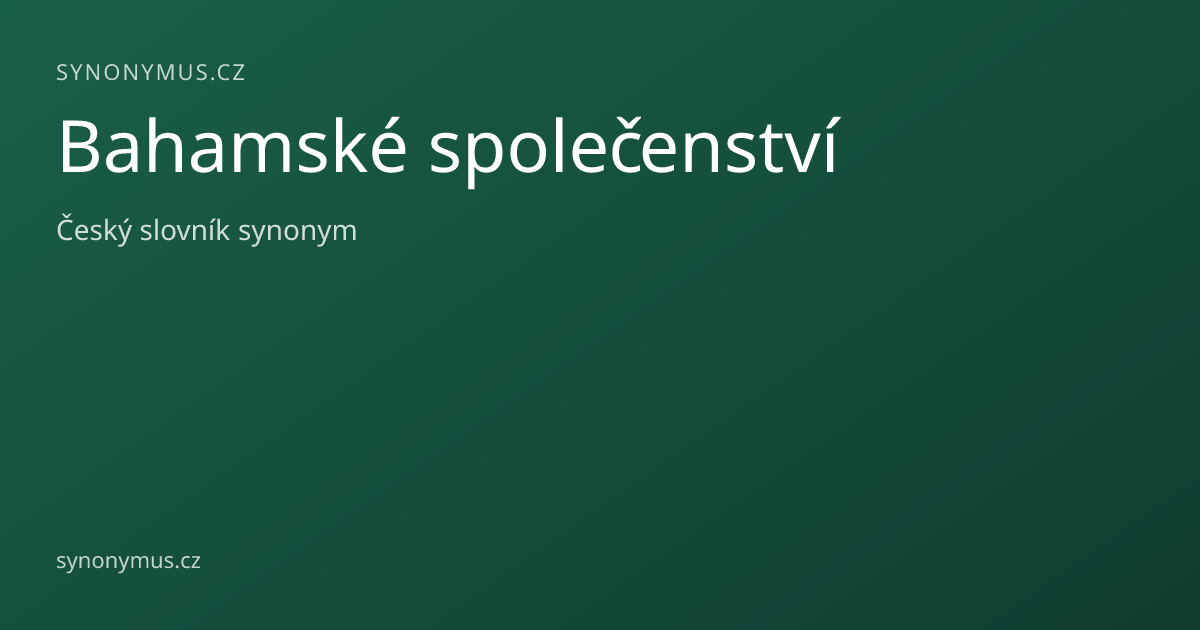 Náhled odkazu: Bahamské společenství