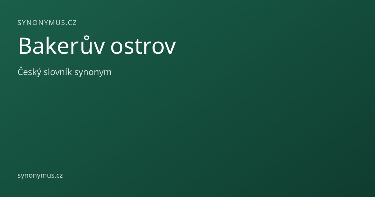 Náhled odkazu: Bakerův ostrov