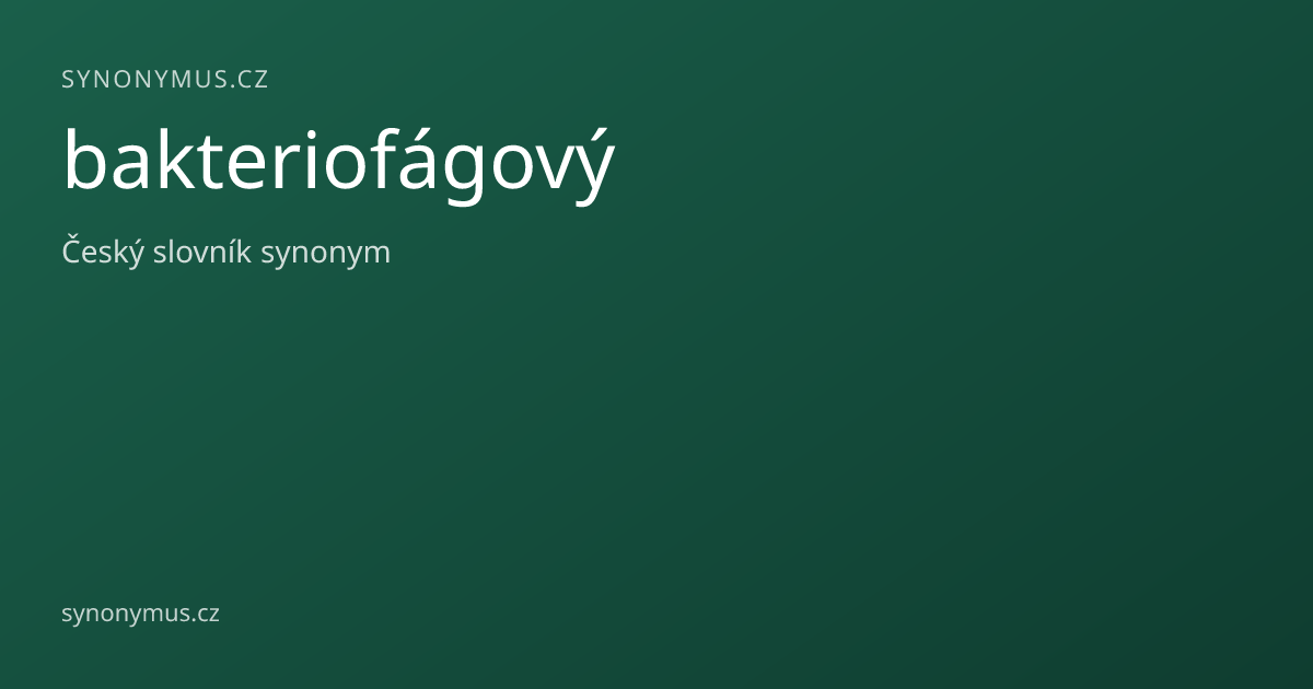 Náhled odkazu: bakteriofágový