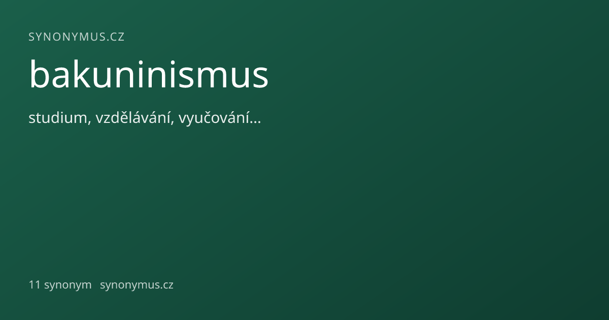 Náhled odkazu: bakuninismus