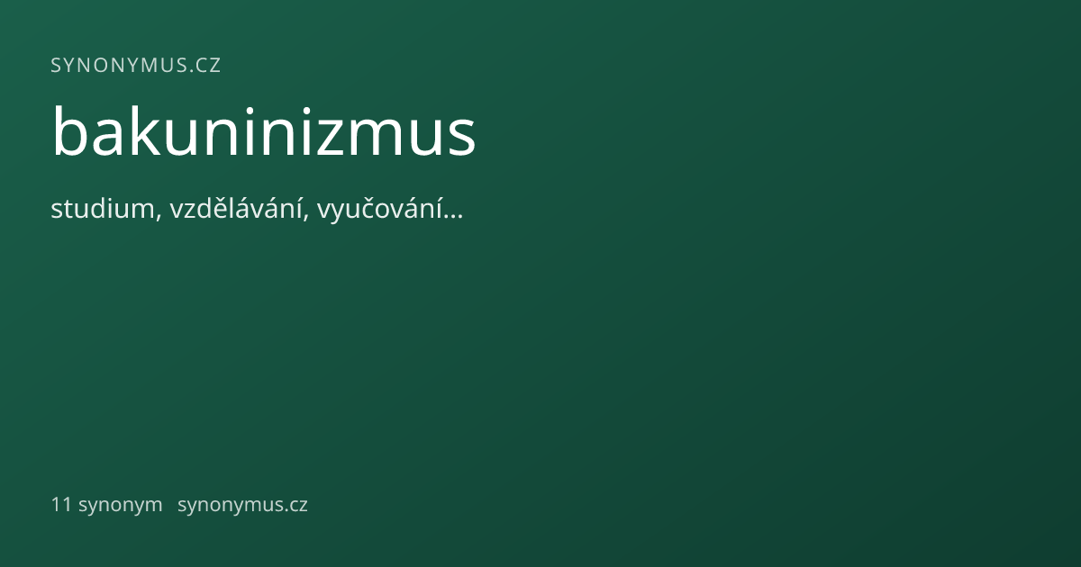 Náhled odkazu: bakuninizmus