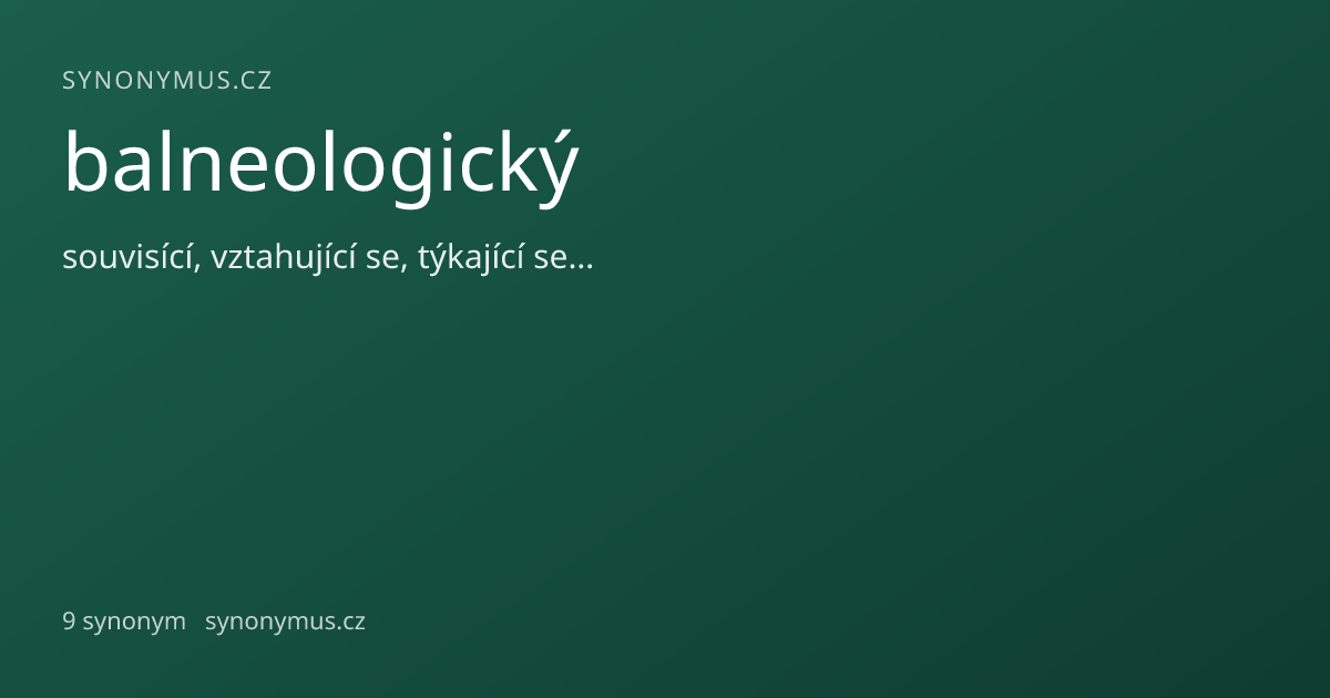 Náhled odkazu: balneologický