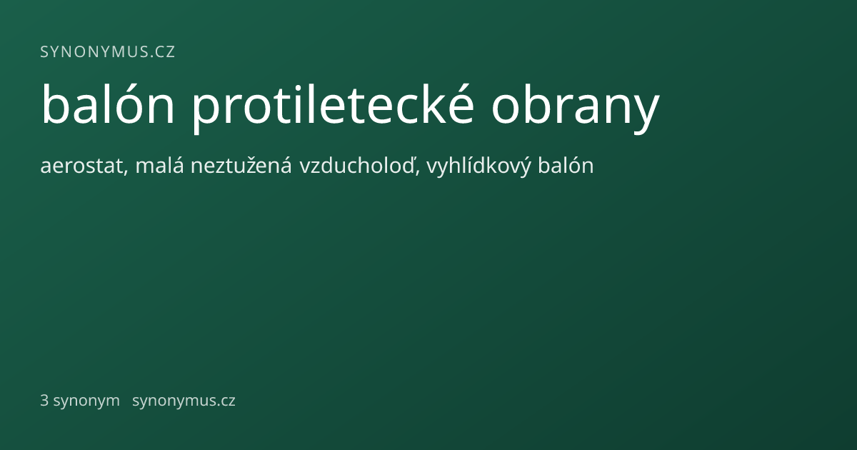 Náhled odkazu: balón protiletecké obrany