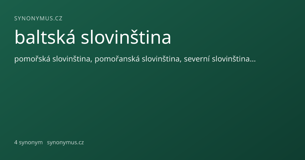 Náhled odkazu: baltská slovinština