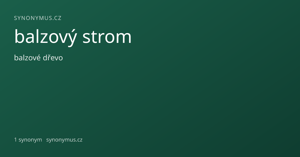 Náhled odkazu: balzový strom