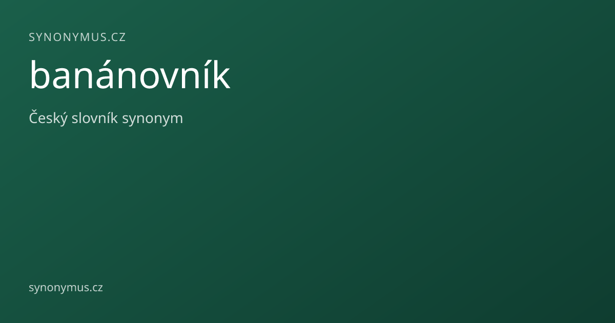 Náhled odkazu: banánovník