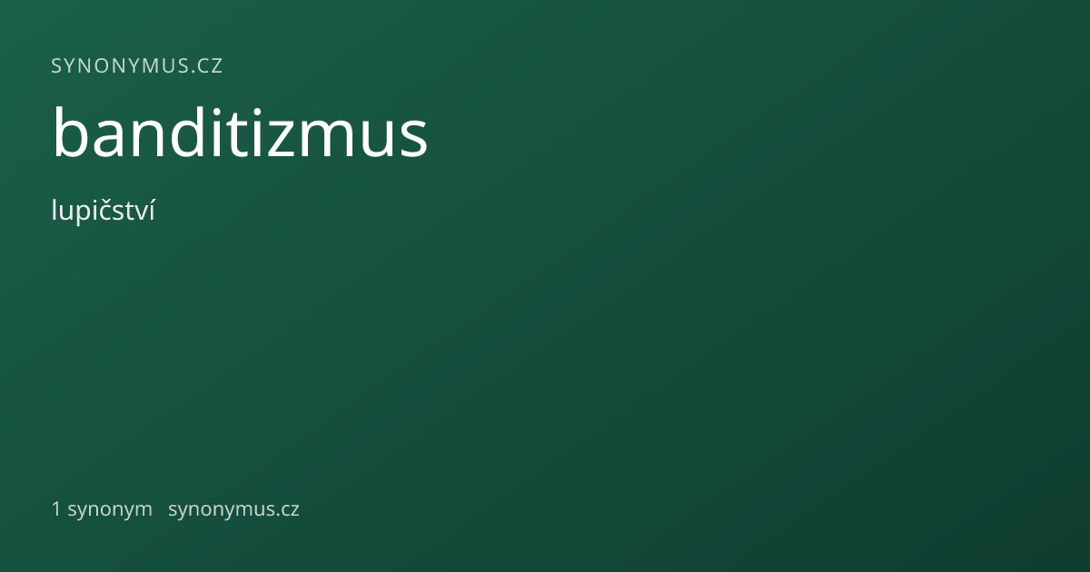 Náhled odkazu: banditizmus