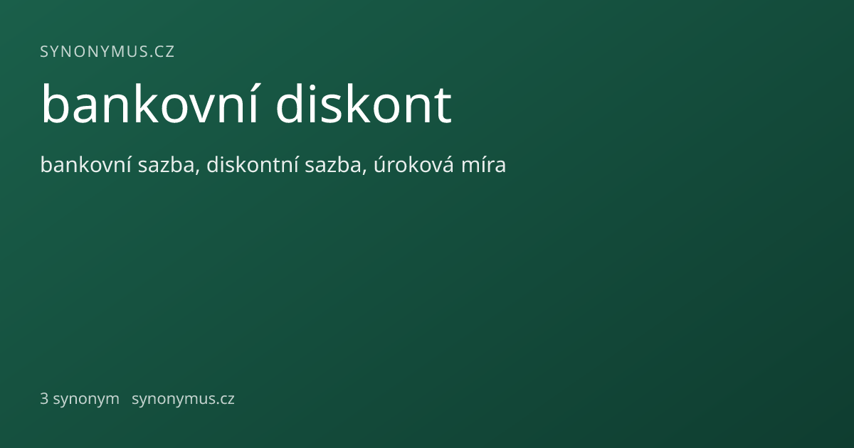 Náhled odkazu: bankovní diskont
