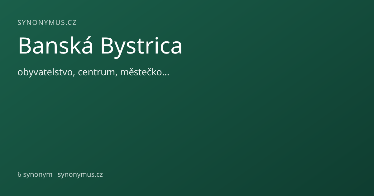 Náhled odkazu: Banská Bystrica