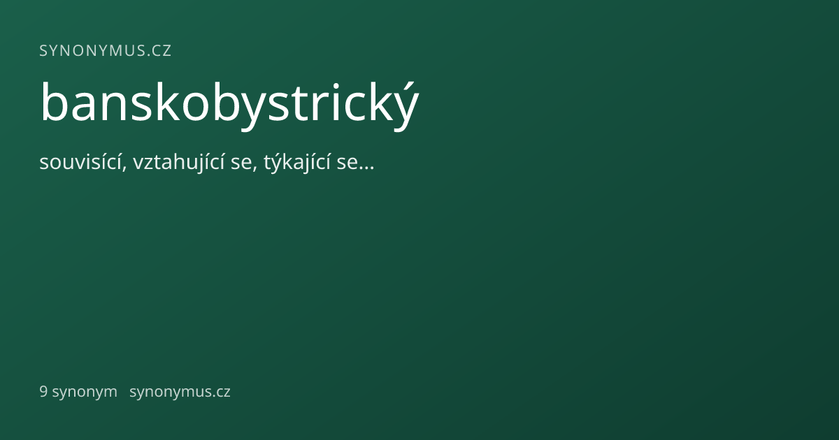 Náhled odkazu: banskobystrický
