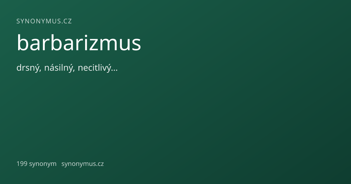 Náhled odkazu: barbarizmus