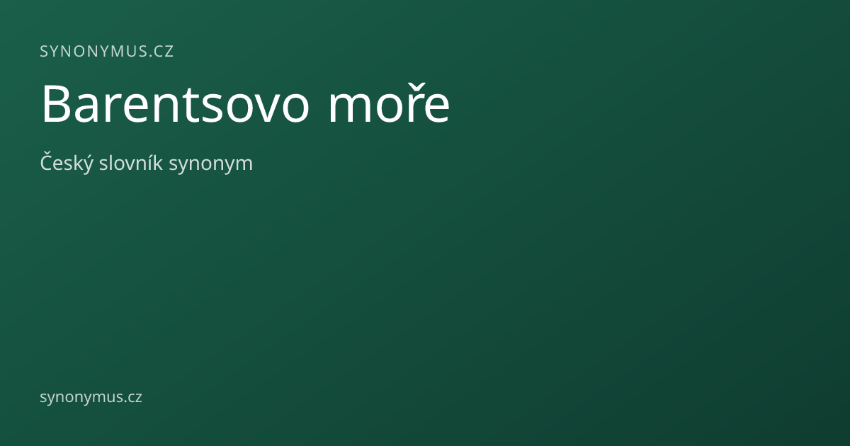 Náhled odkazu: Barentsovo moře