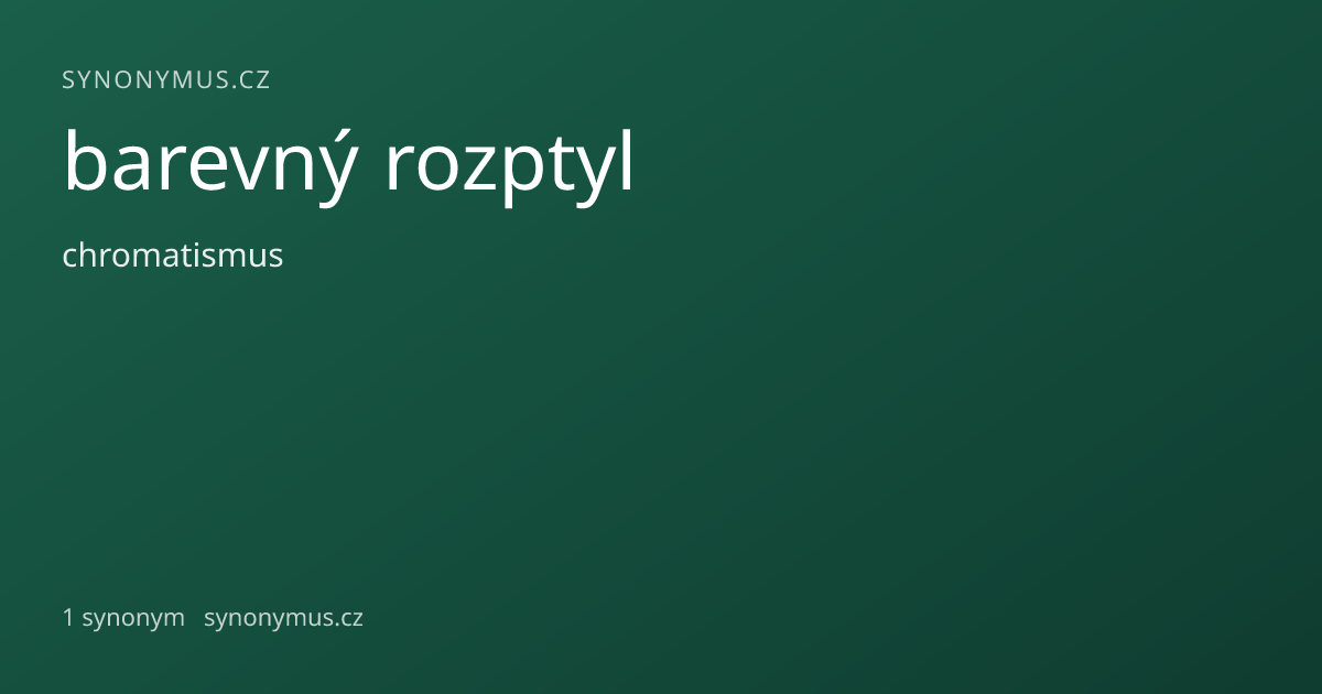 Náhled odkazu: barevný rozptyl