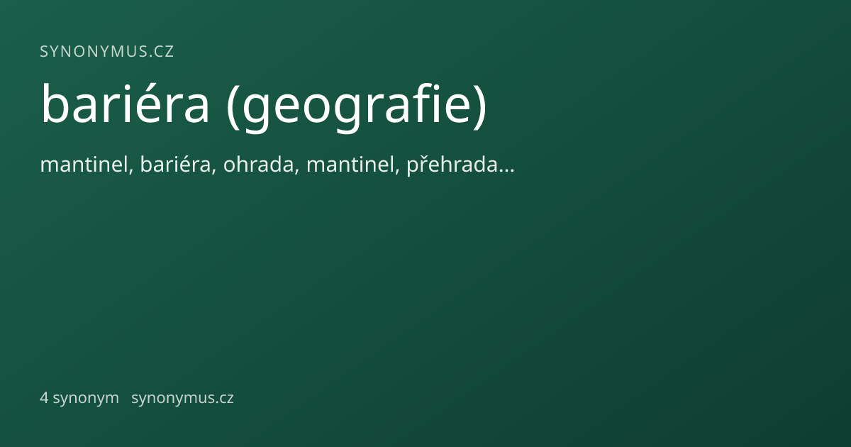 Náhled odkazu: bariéra (geografie)