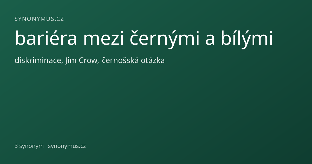 Náhled odkazu: bariéra mezi černými a bílými
