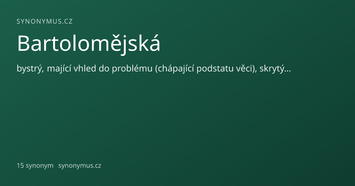 Náhled odkazu: Bartolomějská
