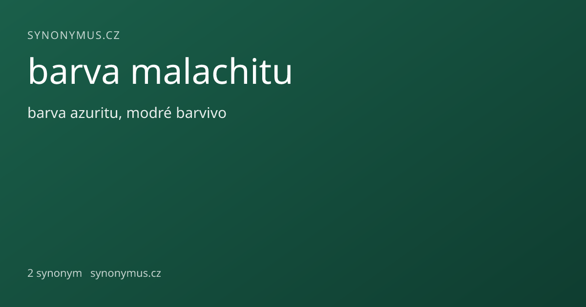 Náhled odkazu: barva malachitu