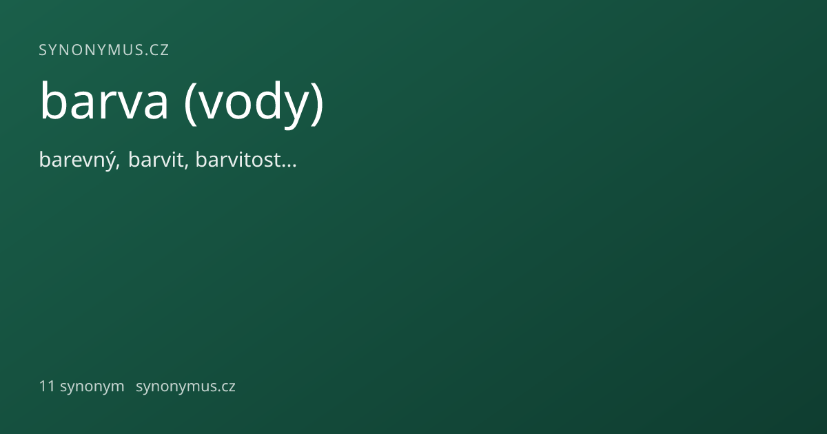 Náhled odkazu: barva (vody)