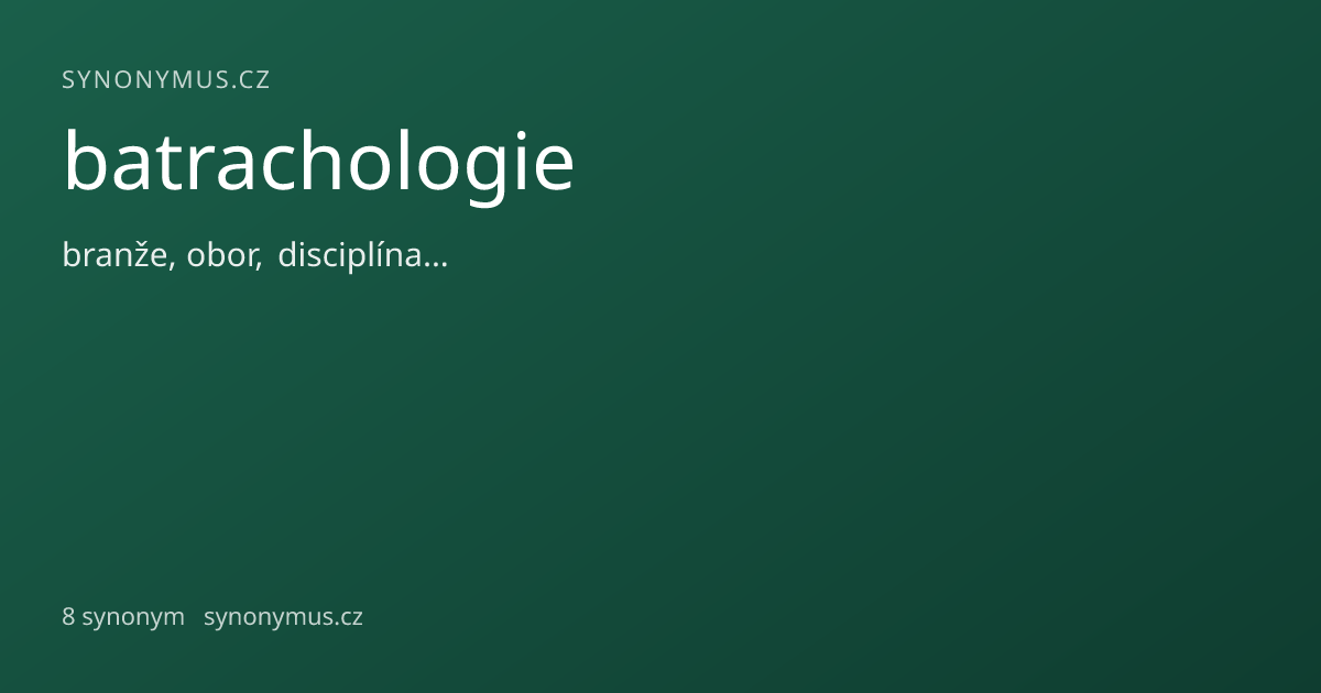 Náhled odkazu: batrachologie