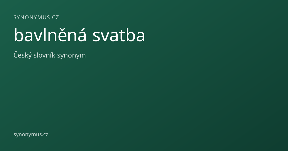 Náhled odkazu: bavlněná svatba