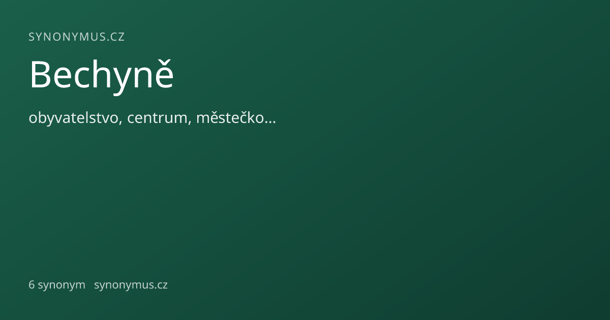 Náhled odkazu: Bechyně