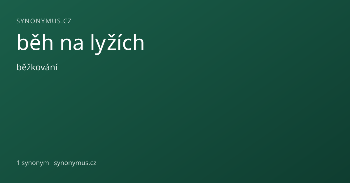 Náhled odkazu: běh na lyžích